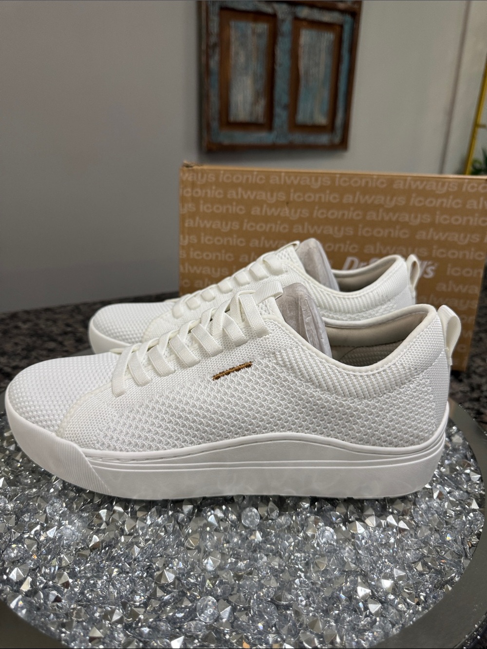 Dr. Scholl's time off White Knit Platform Sneakers NEW 11 - Picture 6 of 13